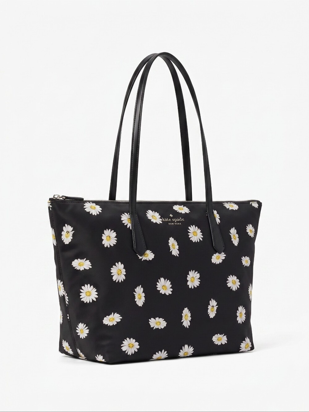 kate spade Black Daisy-Print Tote - Picture 1 of 7